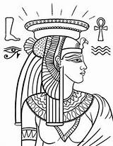 Egito Cleopatra Riscos Bordar sketch template