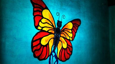 beautiful butterfly painting art  ashok mpsa arts youtube