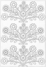 Coloring Pages Scandinavian Patterns Book Adult Color Print Sheets Embroidery Books Plants Applique Flower Hand Kids Templates Pg Pattern Colouring sketch template