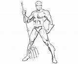 Aquaman Arma Superheroes Desene Tudodesenhos Fujiwara Yumiko Abilities Fogo Coloringhome Salvat sketch template