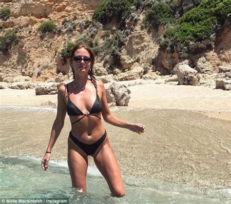 millie mackintosh slips into bikini during greek honeymoon daily mail online