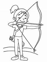 Coloring Pages Quiver Archer Girl Archery Cute App Printable Kids Color Target Getcolorings Getdrawings Sketch Template Results 3d sketch template