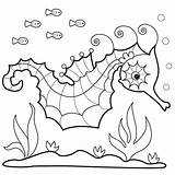 Seahorse Kuda Getdrawings Binatang Coloringbay Mewarnai Anak Seahorses Getcolorings sketch template
