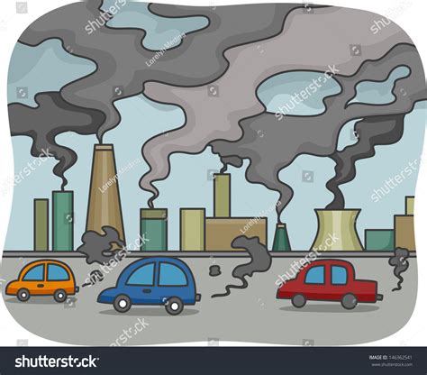 illustration air pollution stock vector  shutterstock