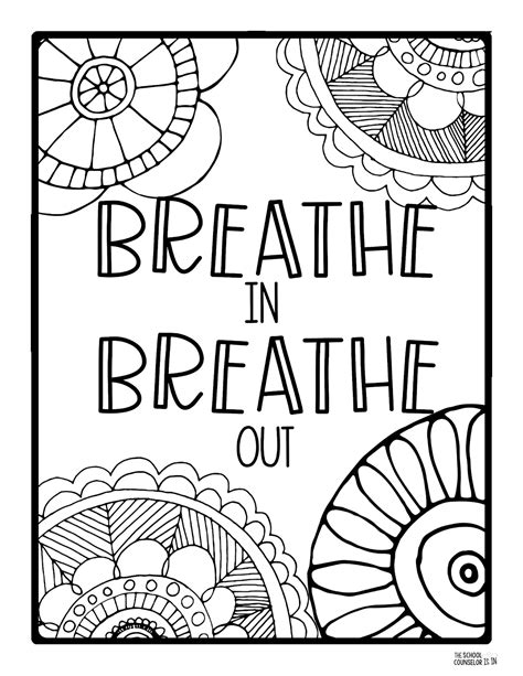 school counselor   mindfulness coloring sheets