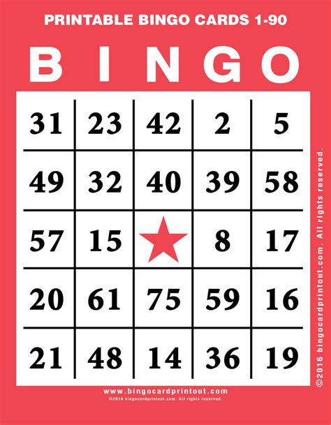printable bingo cards   bingocardprintoutcom