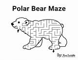 Bear Maze Polar Mazes Printable Pdf Easy Letter sketch template