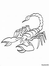 Scorpion Coloring Pages Colouring Print Crayfish Color Clip Kombat Mortal Getdrawings Animals Pasta Escolha sketch template