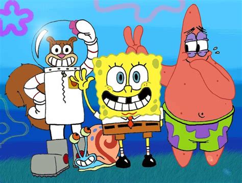 spongebob and sandy and patrick