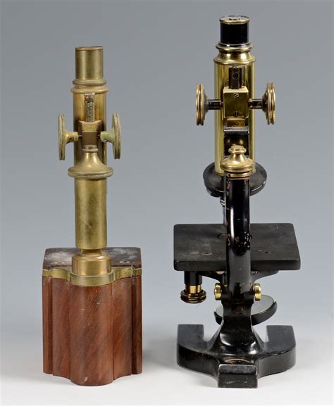 lot   antique microscopes case auctions