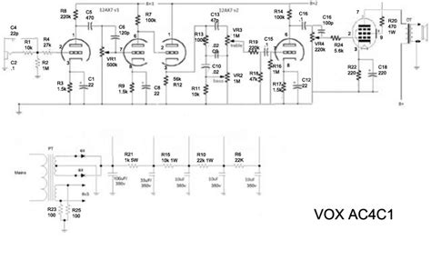 vox acc schematic  mod ideas page  telecaster guitar forum