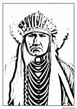 Coloring Pages Indian Warrior Native American Getcolorings Printable sketch template