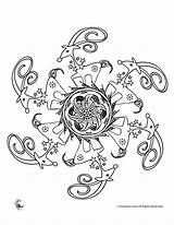 Coloring Mandala Christmas Pages Reindeer Mandalas Color Flower Adults Colouring Winter Adult Print Clipart Sheets Woojr Intricate Book Printable Noel sketch template