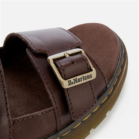 dr martens nikolai leather double strap sandals  brown  men lyst