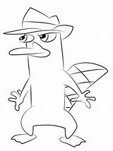 Platypus Coloring Perry Phineas Ferb Sheet Children Cartoon Pages Coloringpagesfortoddlers Draw Getcolorings Realistic Disney sketch template