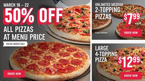 dominos pizza canada special promotion save    pizzas   order  hot