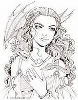 Coloring Pages Dragon Adult Kelleeart Girl Stokes Colouring Fantasy Fairy Books Anne Deviantart Coloriage Printable Color Mother Book Adults Print sketch template