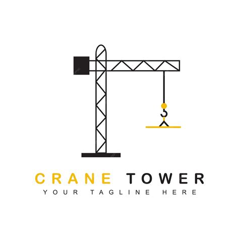 premium vector crane logo template tower crane icon building construction logo vector