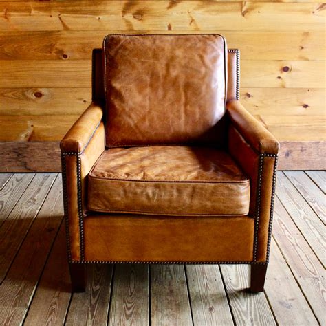 murray club chair  buffalo leather dartbrook rustic goods