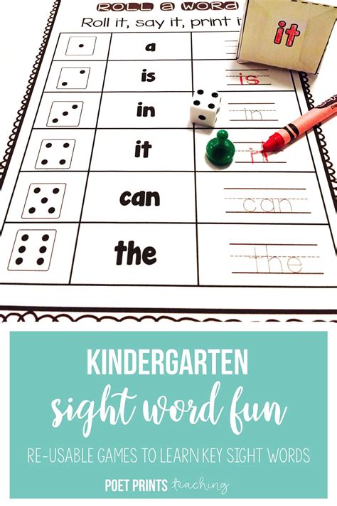 sight word games   kindergarten   grade
