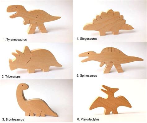 juguete de dinosaurio de madera juguete preescolar etsy espana