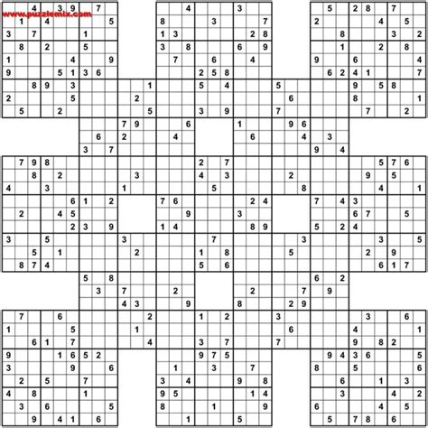 printable samurai sudoku sudoku puzzles printable