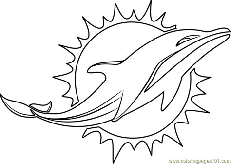 miami dolphins logo coloring page  nfl coloring pages