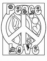 Peace Coloring Pages Adults Kids Easy sketch template