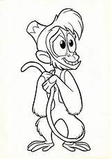 Coloring Pages Disney Abu Walt Characters Aladdin Images6 Fanpop Alladin Princess sketch template
