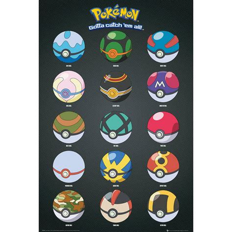 pokemon tv show gaming poster print pokeballs gotta catch em