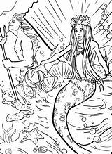 Mermaid Coloring Pages Dover Musings Inkspired sketch template