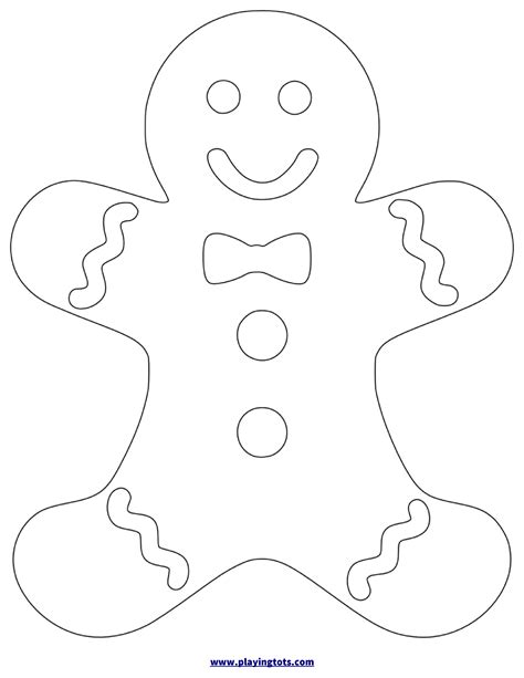 gingerbread template  printable  printable