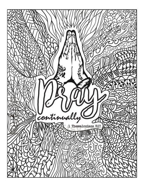 page christian coloring doodles pray continually faith
