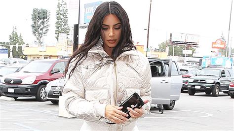 Kim Kardashian Metallic Outfit Tight Pants On First Day
