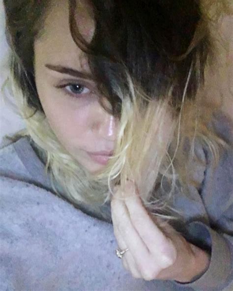 [pics] miley cyrus dark hair roots — see her brunette and blonde hair color hollywood life