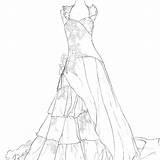 Coloring Pages Dresses Wedding Dress Comments sketch template