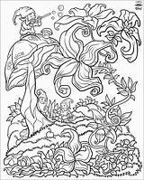 Pigment Bestcoloringpagesforkids Megamall Adulto Duendes Floresta Readers sketch template