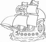 Pirate Ship Barco Pirata Piratas Barcos Easydrawingseasy Getcoloringpages Lessons Dehacer Dibujosfaciles sketch template