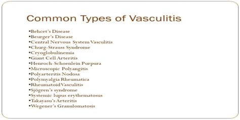 vasculitis types causes and risk factors assignment