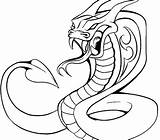 Cobra Coloring Pages Drawing Spitting Snake Headed Three Printable Indian Template Getdrawings sketch template