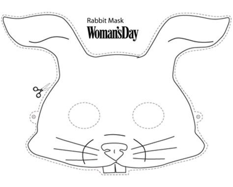 halloween crafts printable rabbit face mask  womansdaycom