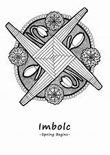 Imbolc Pagan Mandala Sabbat sketch template