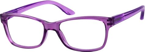 purple women s translucent rectangle eyeglasses 1225 zenni optical