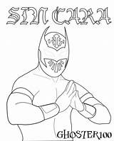 Coloring Pages Wwe Sin Cara Wrestling Printable Color Reigns Roman Hardy Vector Jeff Wrestlers Print Cena John Smackdown Lucha Drawing sketch template