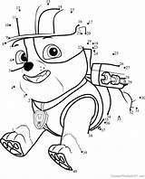 Paw Rubble Malen Zahlen Connectthedots101 Puntini Unir Unisci Pawpatrol Rätsel Attività Actividades Matematica Libri Pontilhado Materna sketch template