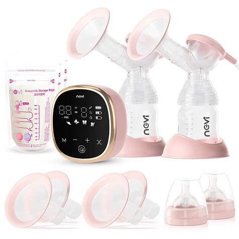 ncvi double electric breast pumpsportable dual breastfeeding milk pump   size flanges