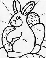 Easter Bunny Coloring Pages Rabbit Templates Drawing Kids Template Pascua Eggs Conejos Big Colouring Printable Bunnies Print Book Conejo Easy sketch template