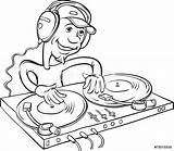 Dj Drawing Turntable Double Playing Record Coloring Illustration Mixer Whiteboard Player Drawings Line Vector Board Getdrawings Old Paintingvalley Wall sketch template