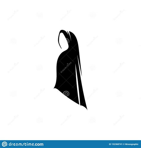hijab women black silhouette vector icons stock vector