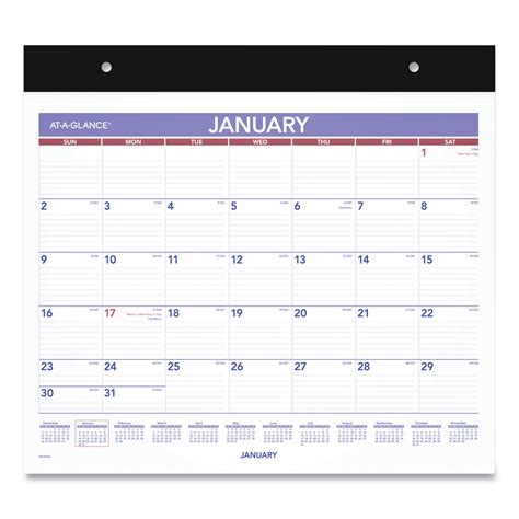 glance repositionable wall calendar    whitebluered